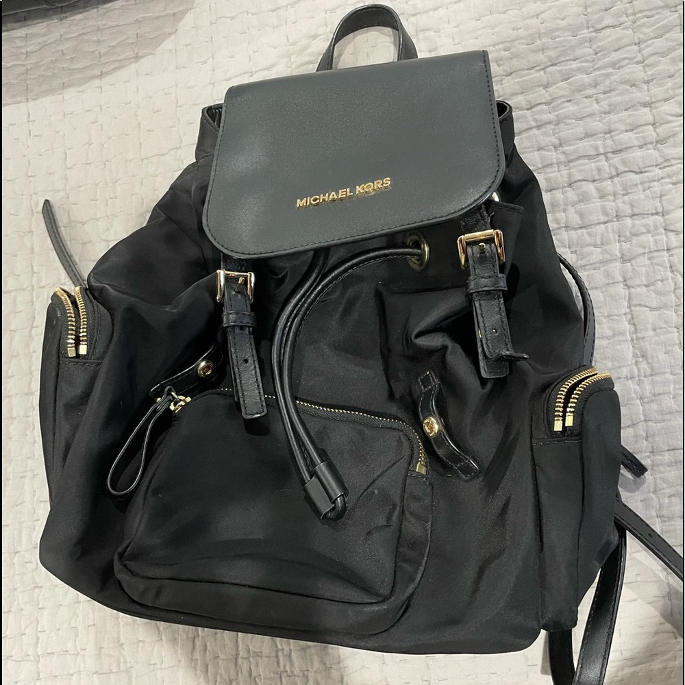 Michael Kors black drawstring bag